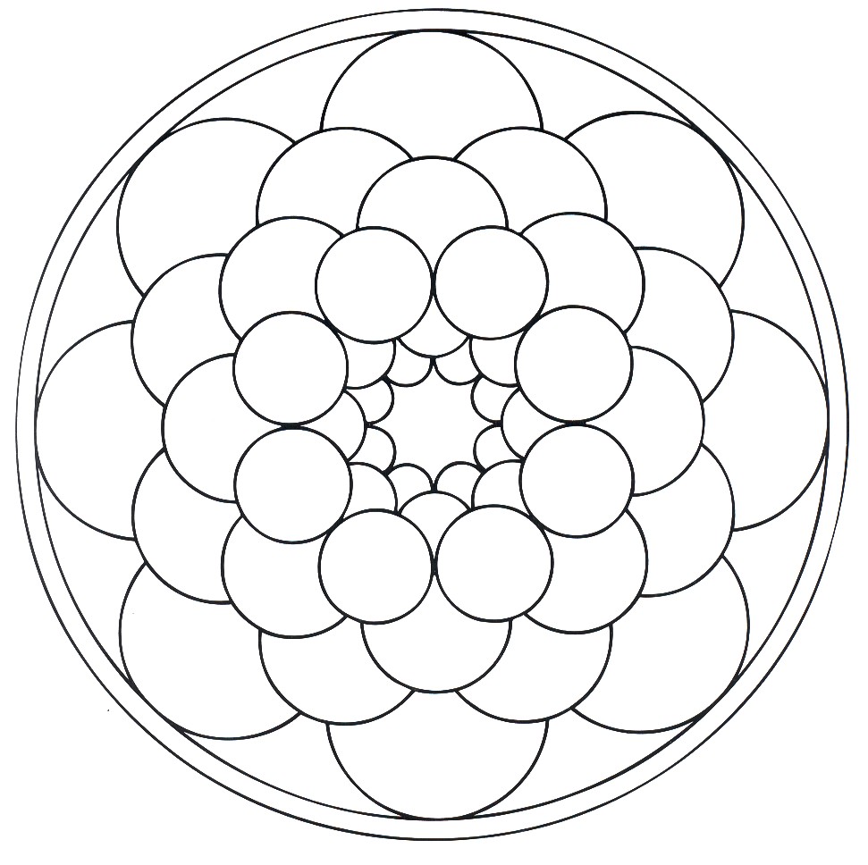 Mandala to color patterns geometric - 6